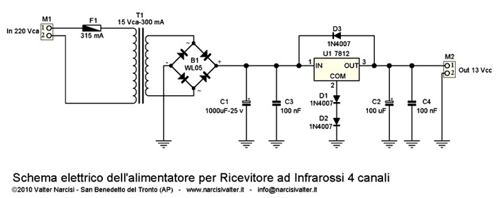 Schema elettrico alimentatore